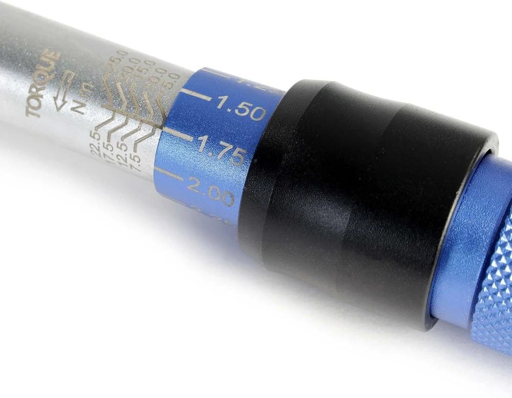 XPOtool dinamometrinių raktų rinkinys 1/4 col., 5–25 Nm, su 9 S2 antgaliais, 64353