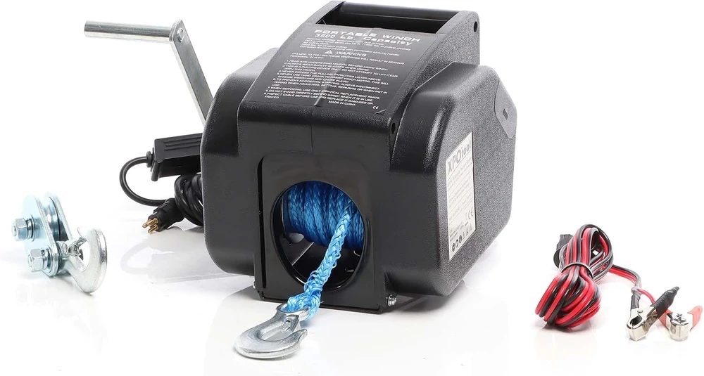 XPOtool elektrinė lyninė gervė 12 V 350 W, 1570 kg, 1,8 m/min, modelis 64345