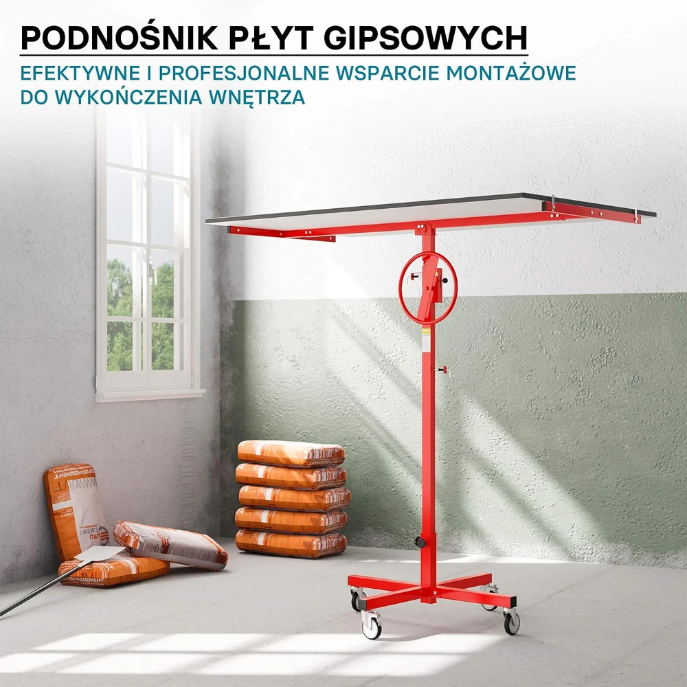 XPOtool gipso kartono plokščių keltuvas iki 40 kg, 170–290 cm, modelis 63249