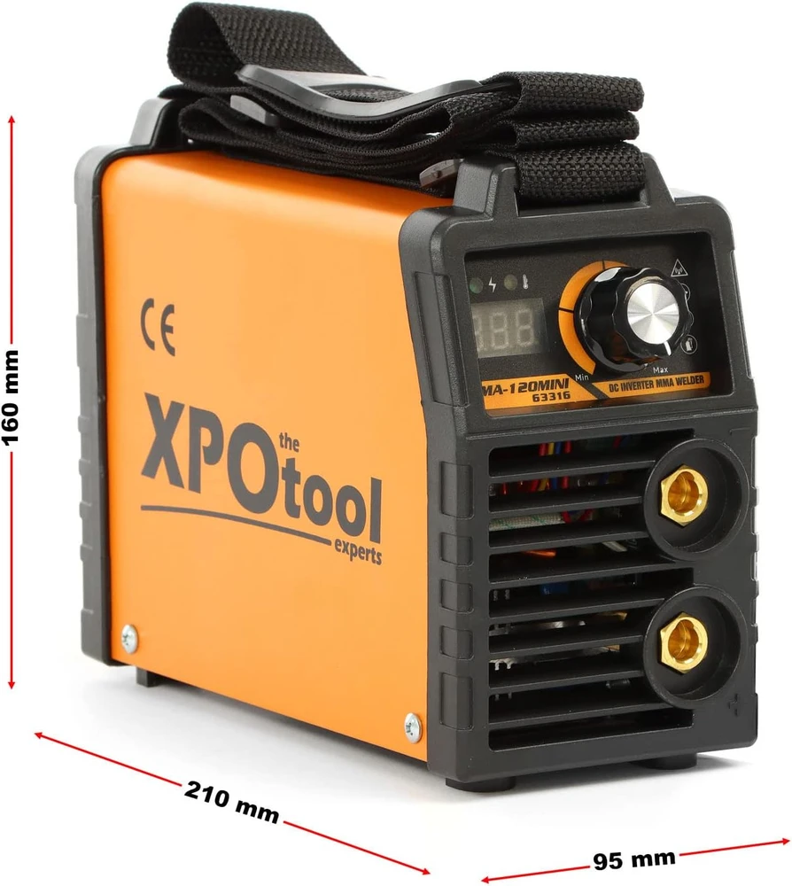 XPOtool inverterinis MMA elektrodinis suvirinimo aparatas 20–120 A su IGBT, modelis 63316