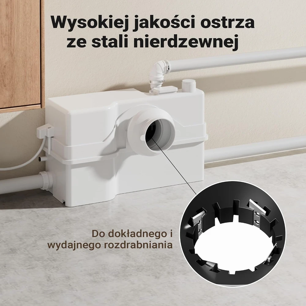 XPOtool nuotekų kėlimo stotelė su smulkintuvu 800 W, 170 l/min, 9 m, modelis 63898