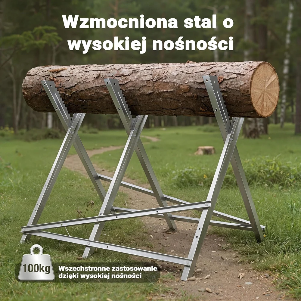 XPOtool sulankstomas stovas malkoms pjauti su 3 laikikliais, iki 100 kg, 63857