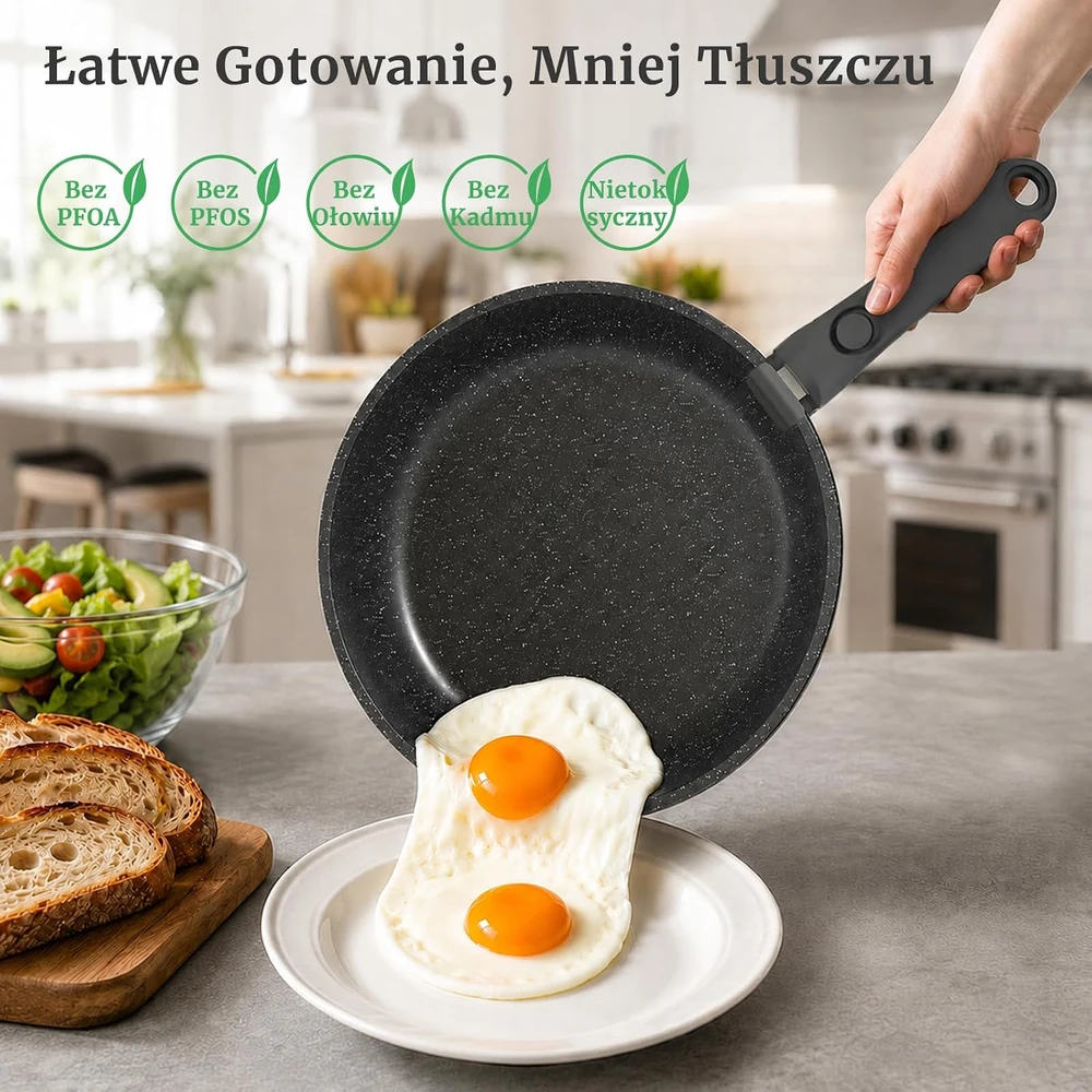 YASHE puodų ir keptuvių rinkinys, 21 dalių, indukcijai, su nuimamomis rankenomis BZD-DC02GG