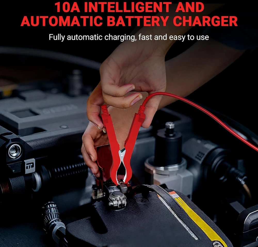 YDBAO automobilinis akumuliatorių įkroviklis 12 V 10 A LiFePO4 AGM GEL 9185