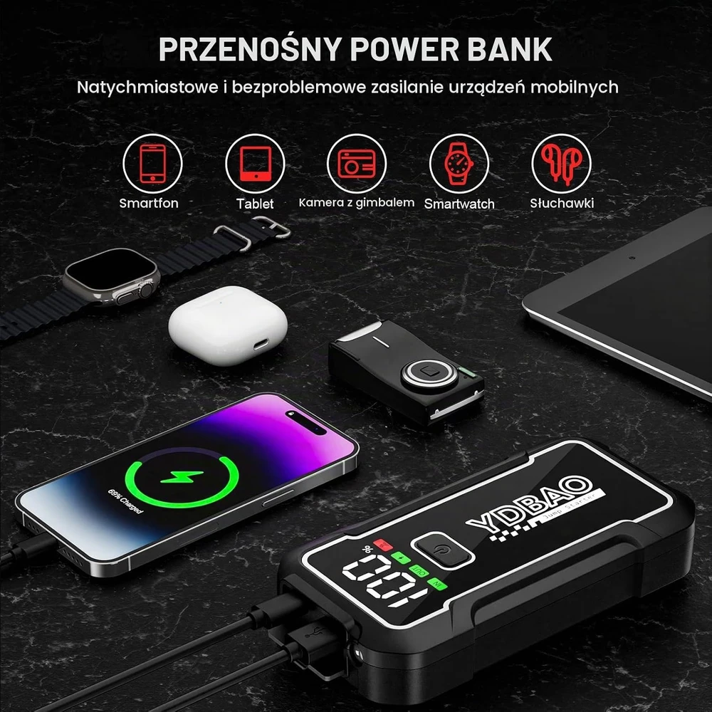 YDBAO automobilio užvedimo įrenginys, 12 V, 10000 A, 9188
