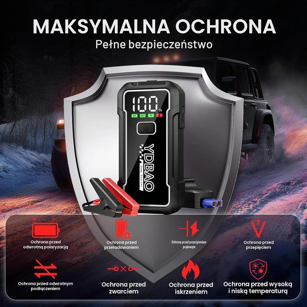 YDBAO automobilio užvedimo įrenginys, 12 V, 10000 A, 9188