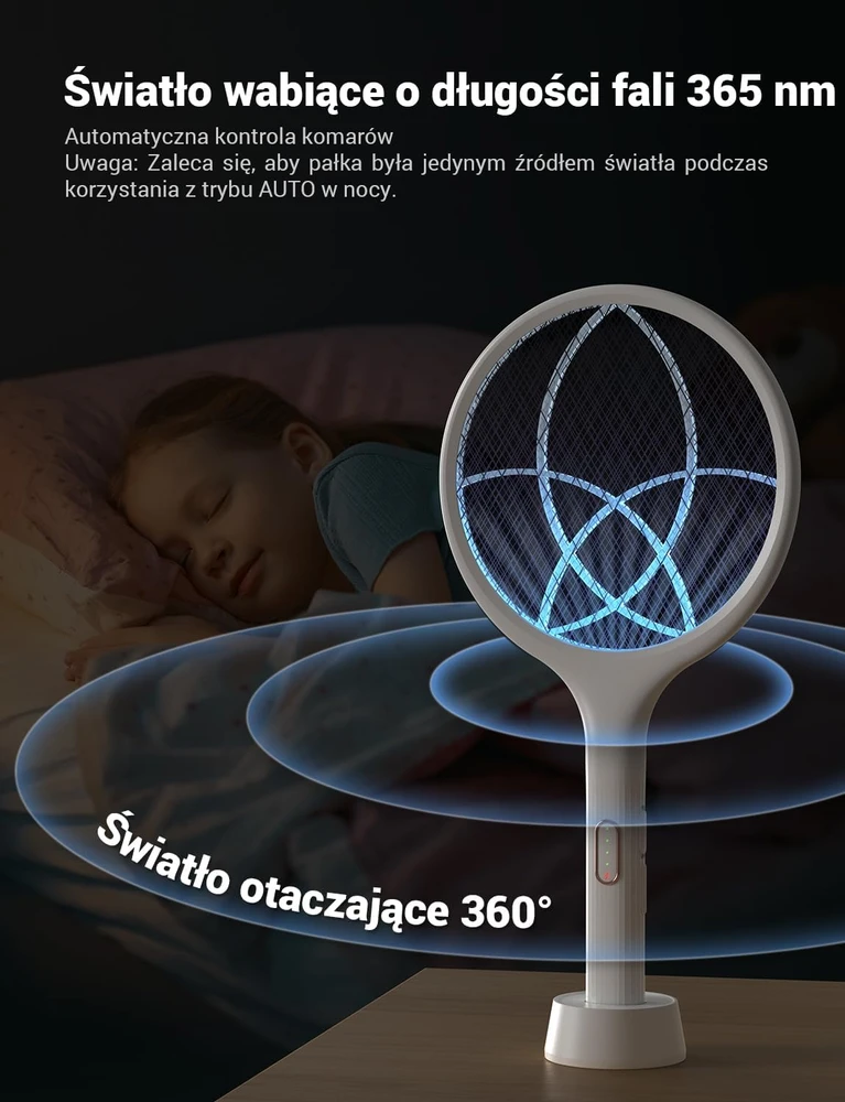 YISSVIC elektrinė vabzdžių mušyklė 4000 V su UV gaudykle ir USB-C WD-981