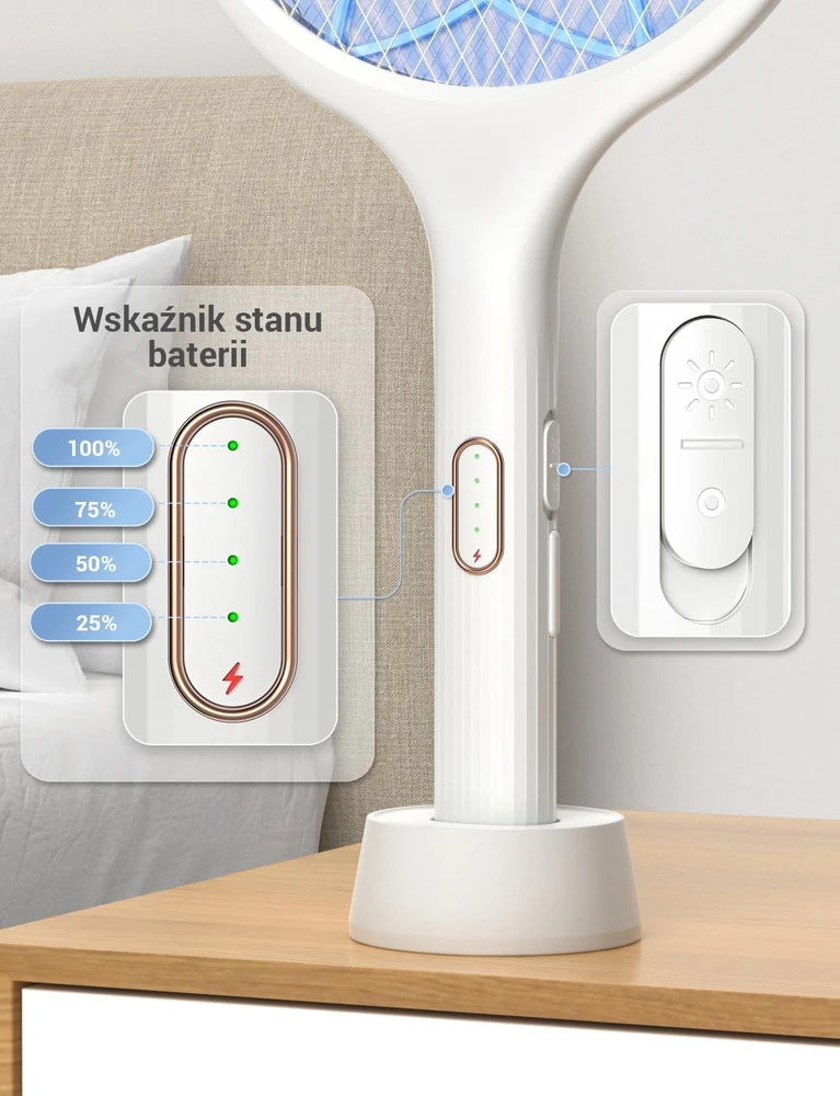 YISSVIC elektrinė vabzdžių mušyklė 4000 V su UV gaudykle ir USB-C WD-981