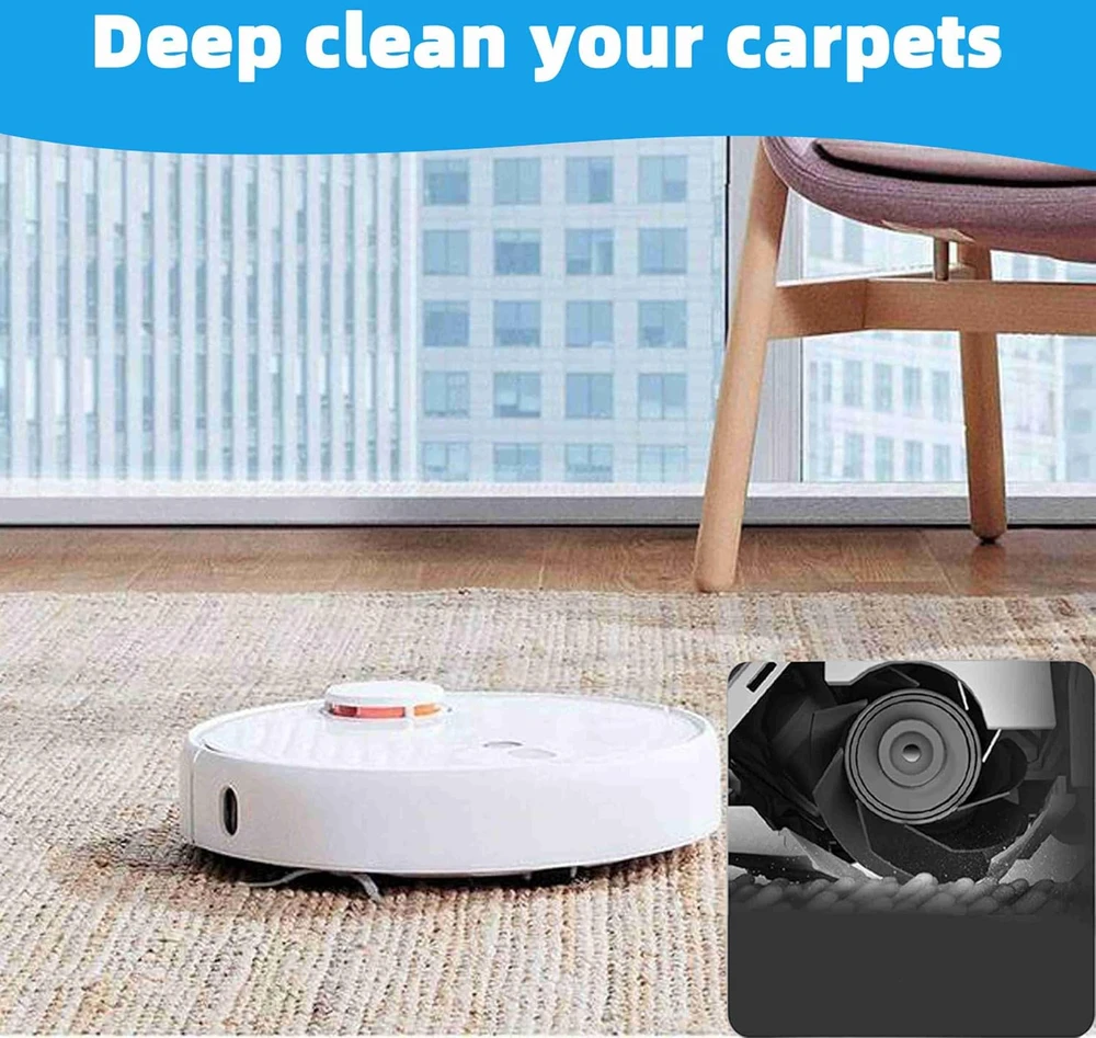 Yivy pagrindinis guminis šepetys su dangteliu Ecovacs Deebot robotams dulkių siurbliams MBS-ECO-X13WHI