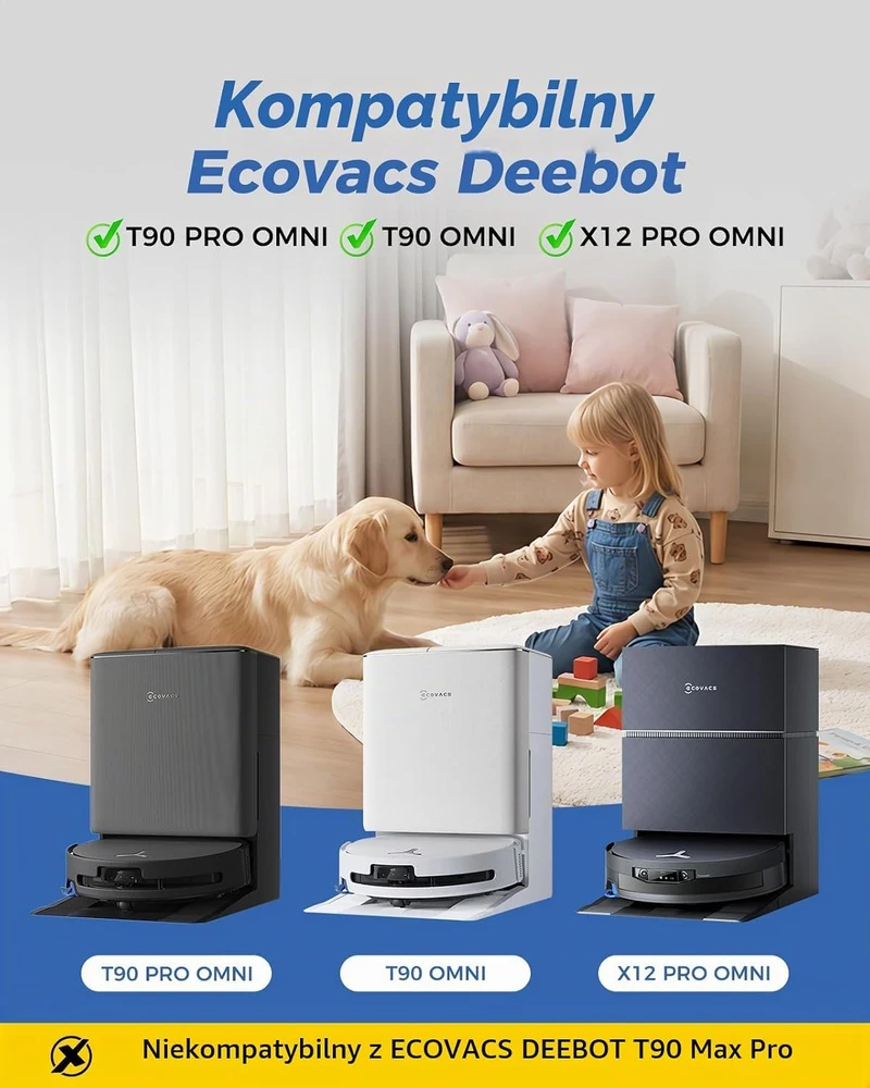 Yivy robotų dulkių siurblių priedų rinkinys Ecovacs Deebot T90 Pro Omni, 23 dalių