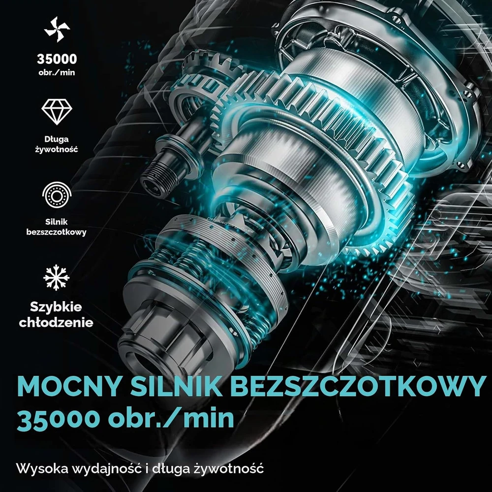 Yofidra akumuliatorinis lapų pūstuvas 700 W, 360 km/h su 2 × 3000 mAh akumuliatoriais sku4G6430Y