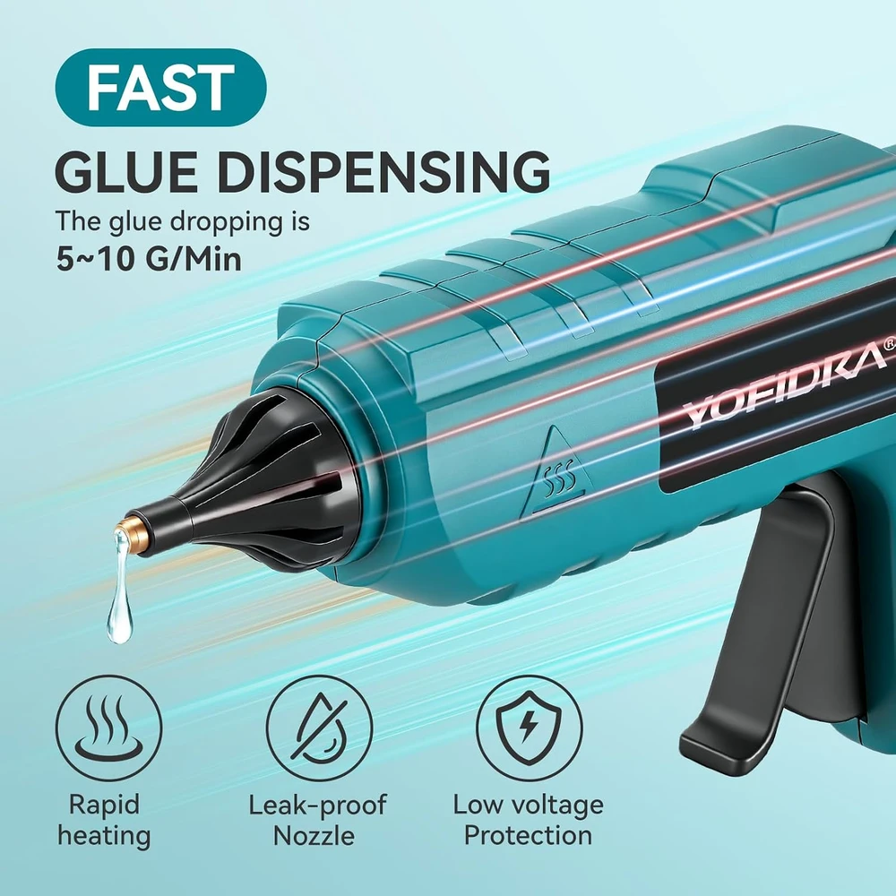 Yofidra belaidis karštų klijų pistoletas 100 W, 18 V, 11 mm, sku4H6366