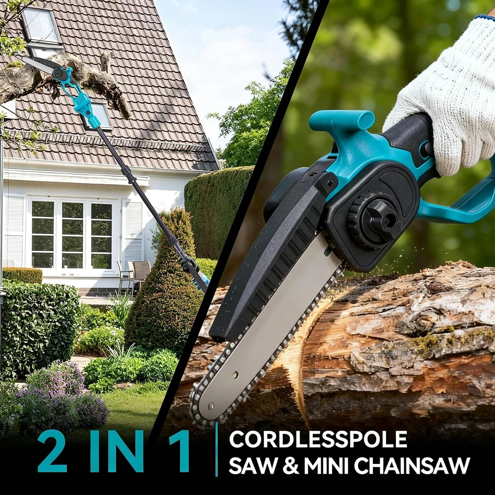 Yofidra teleskopinis grandininis pjūklas 2 viename, 600 W, 1,1–2,4 m, sku4G6435Y_2-EU