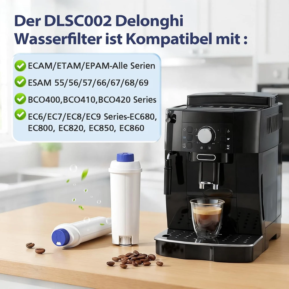 Yoneenair vandens filtrai DeLonghi kavos aparatams, 12 vnt., suderinami su DLSC002