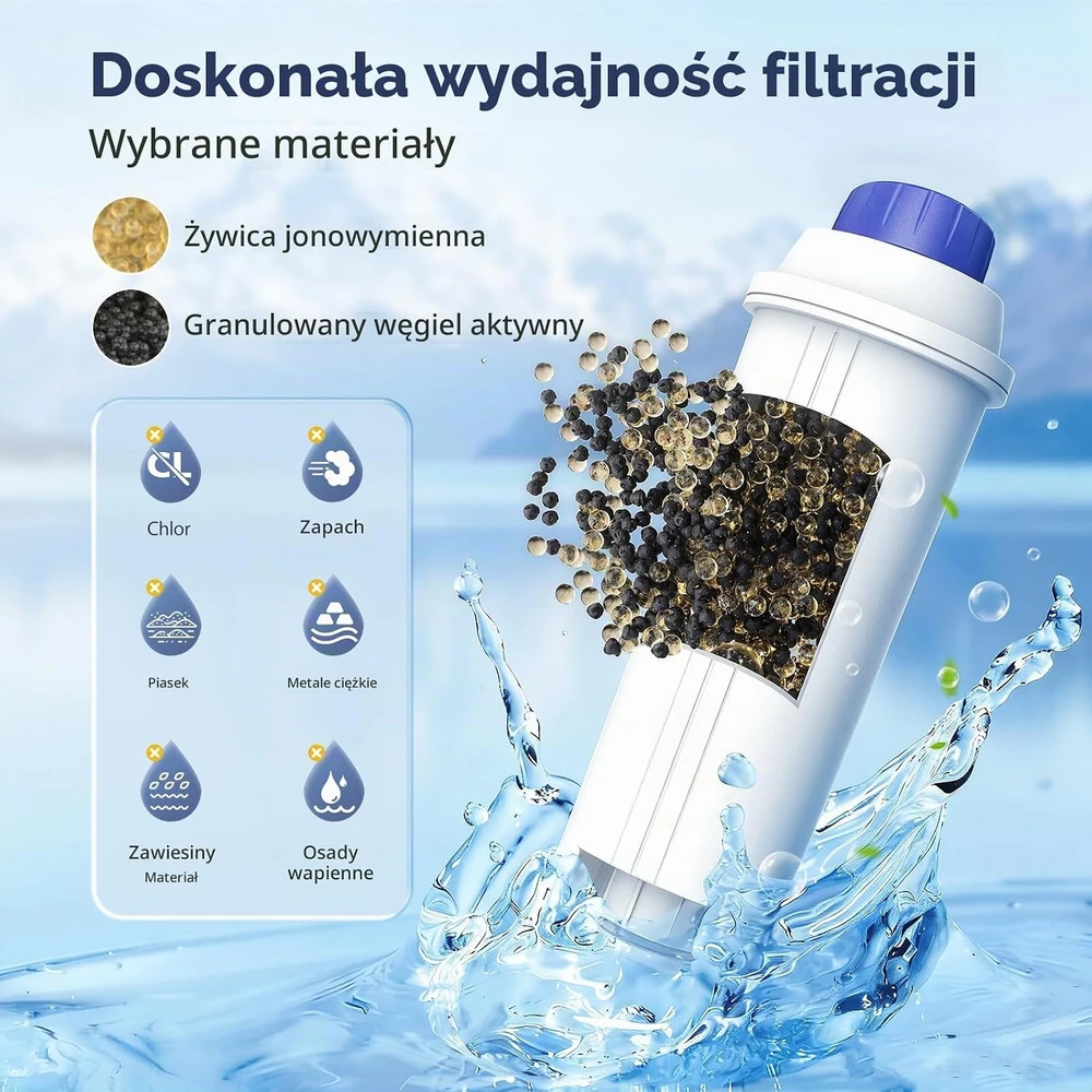 Yoneenair vandens filtrai kavos aparatams DeLonghi DLSC002, 6 vnt.
