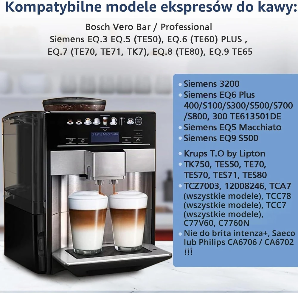 Yoneenair vandens filtrai Siemens EQ kavos aparatams, 6 vnt.