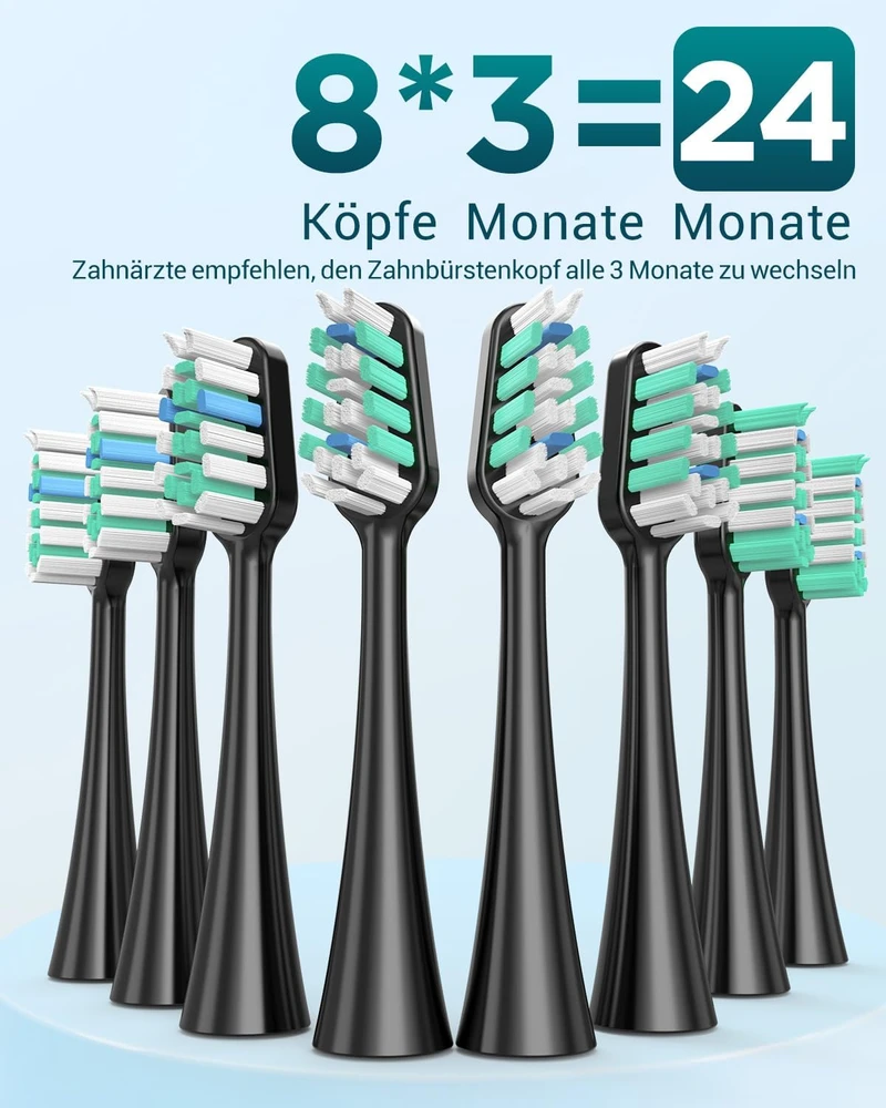 YTEATH PRO elektrinis dantų šepetėlis 50000 VPM, 5 režimai, 8 galvutės Y05U