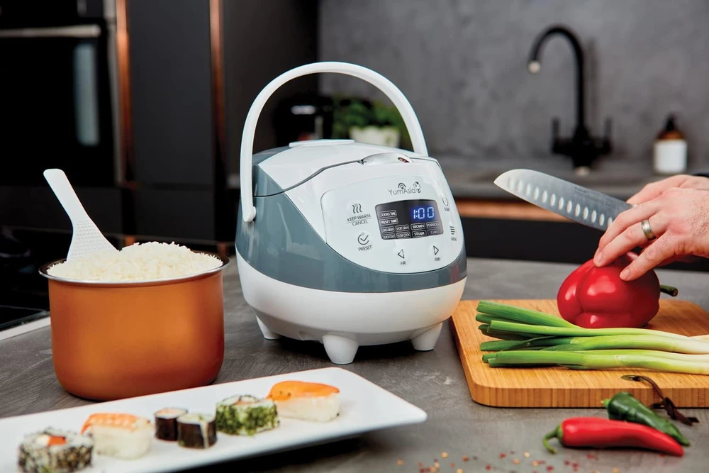 Yum Asia ryžių viryklė su keramikine vidine talpa, 350 W, 0,63 l, YUM-EN06