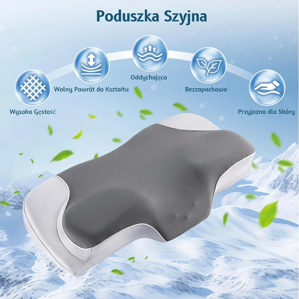 YunNasi ergonominė kaklo pagalvė iš atminties putų su nuimamu užvalkalu 92ZT000110E-1