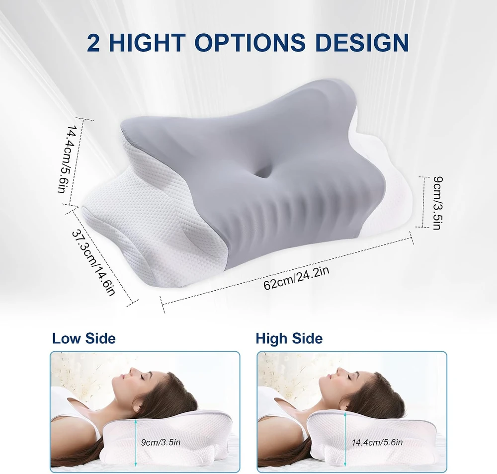 YunNasi ortopedinė kaklo pagalvė iš atminties putų, 62 × 37,3 cm, 92ZT000110F-1YJS