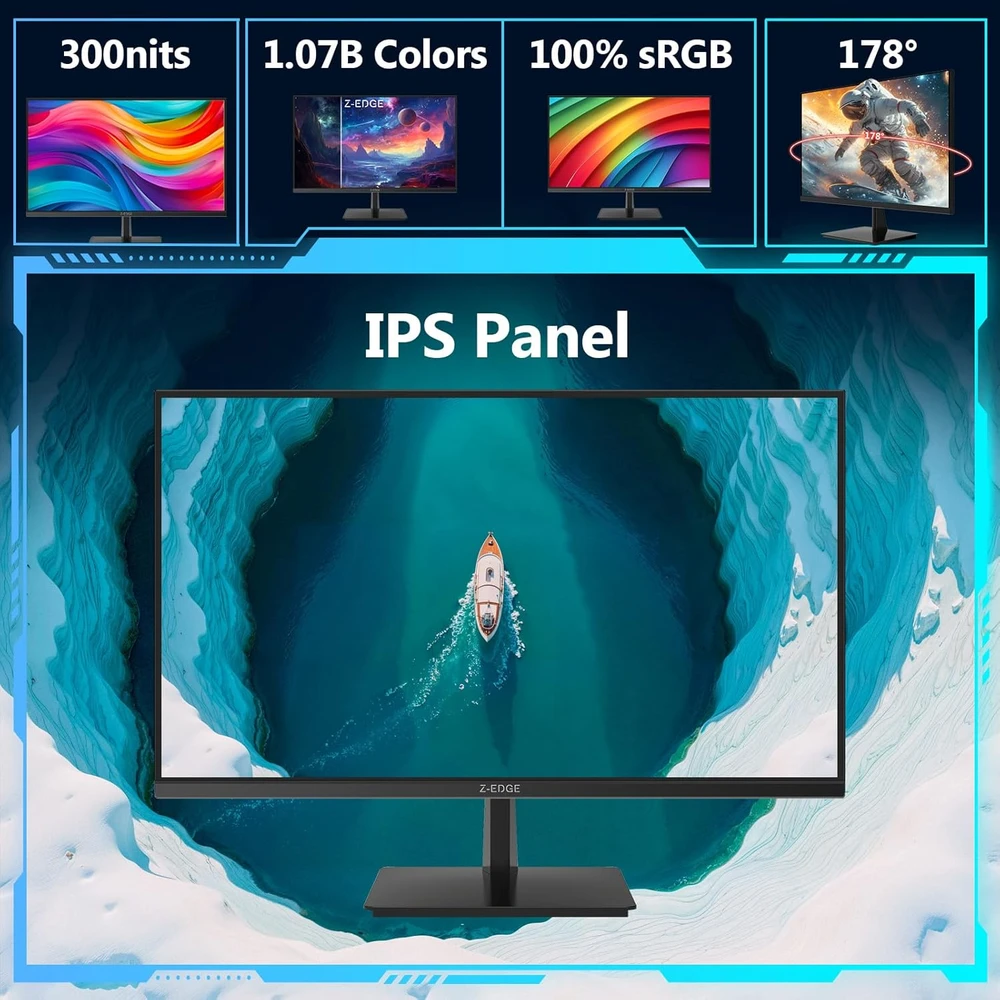 Z-Edge 27 colių 4K UHD IPS monitorius 60 Hz FreeSync HU27P4K