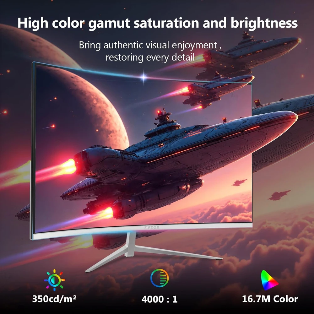 Z-Edge lenktas žaidimų monitorius 27 colių FHD 280 Hz 1 ms FreeSync UG27P-W