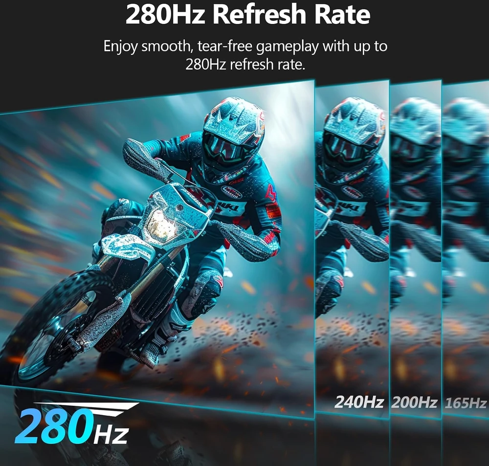Z-Edge lenktas žaidimų monitorius 27 colių FHD 280 Hz 1 ms FreeSync UG27P-W