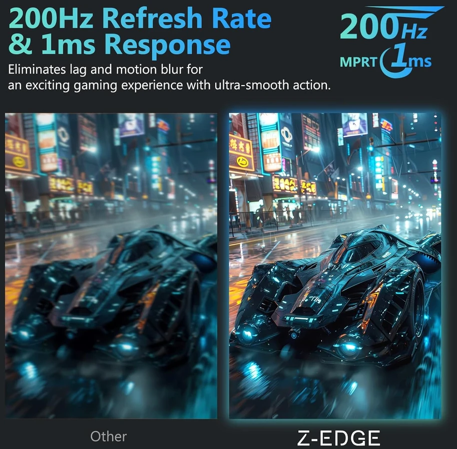 Z-Edge lenktas žaidimų monitorius 30 colių, 2560 × 1080, 200 Hz, 1 ms, UG30P