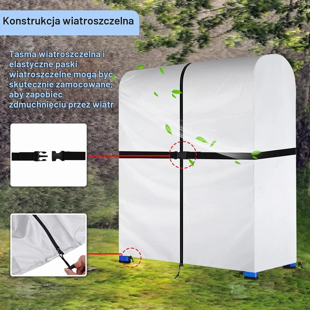 ZATOOTO padangų stovo uždangalas 420D, atsparus vandeniui, 112 x 75 x 145 cm, LTZ-ZXP-04