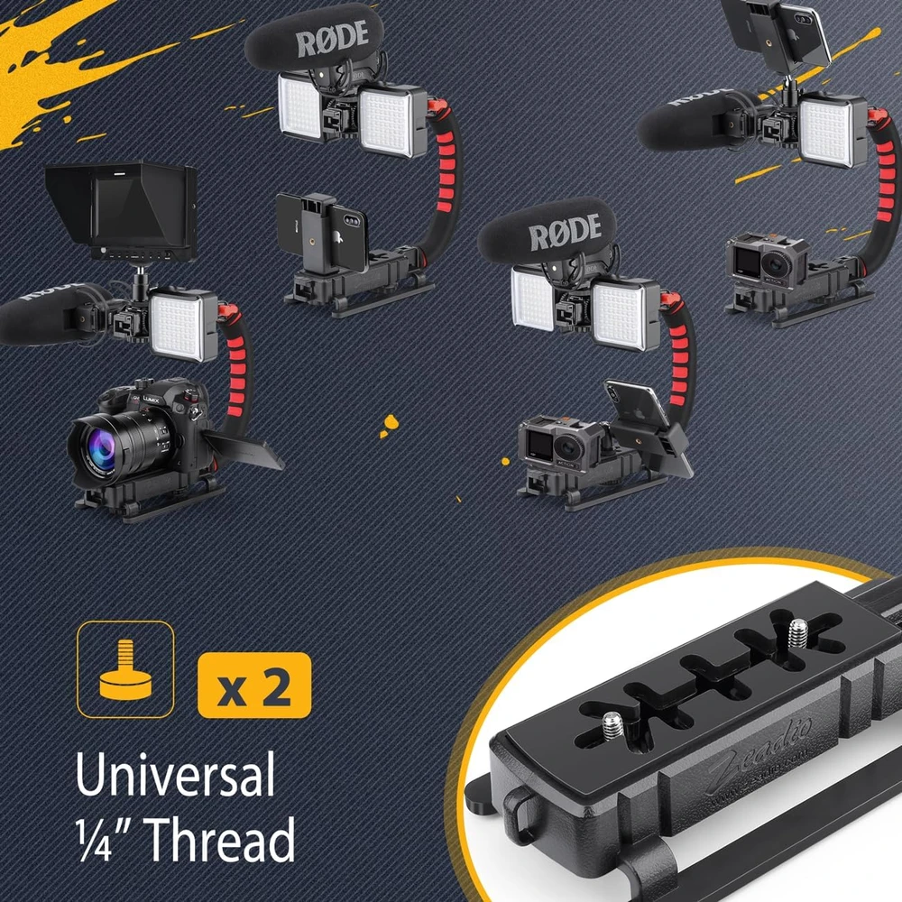 Zeadio rankinis video stabilizatorius su trikoju laikikliu, universalus išmaniesiems telefonams ir kameroms DV-TGRIP