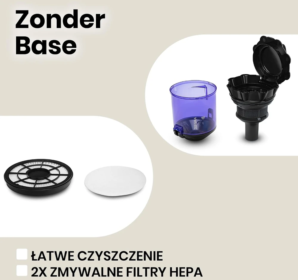 Dulkių siurblys ZEEGMA ZONDER BASE