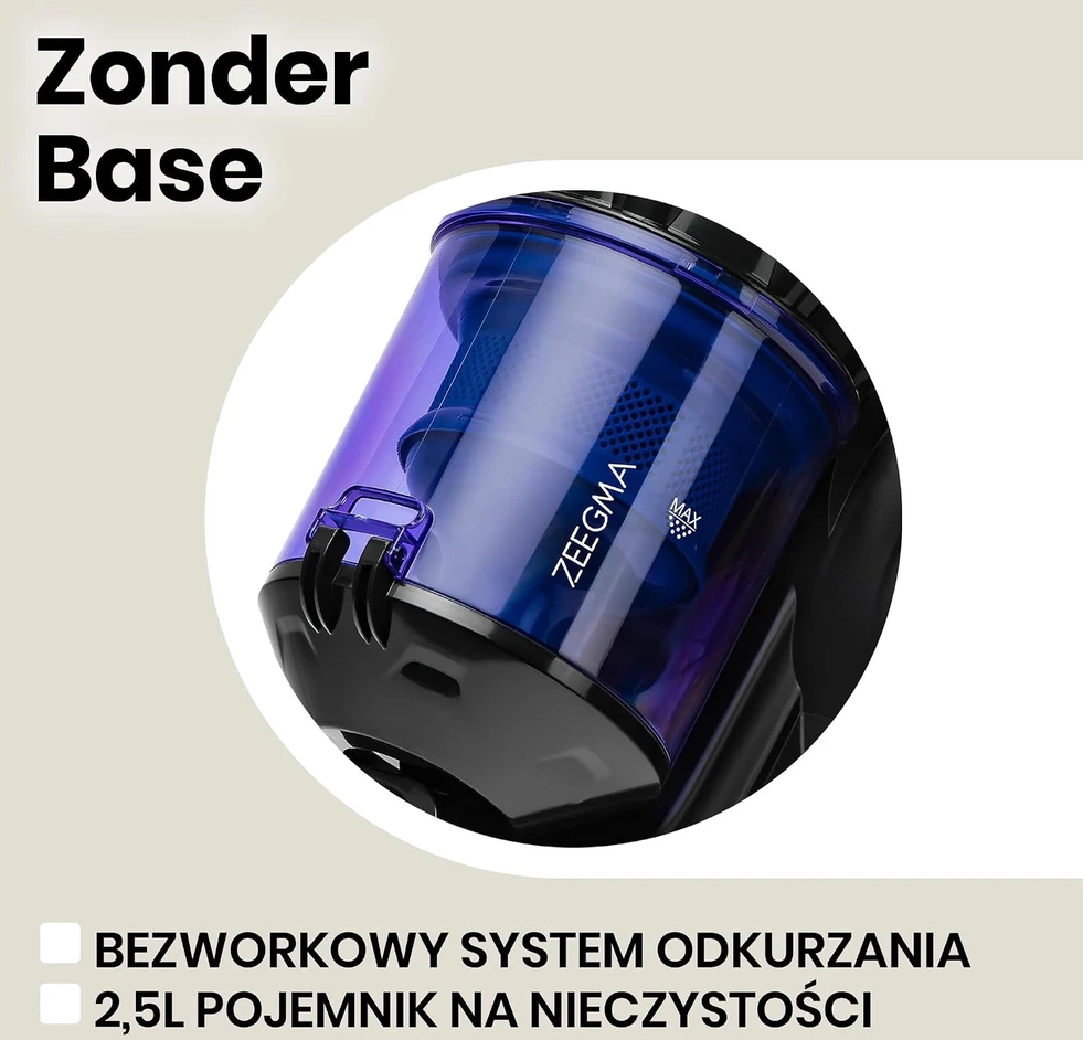 Dulkių siurblys ZEEGMA ZONDER BASE