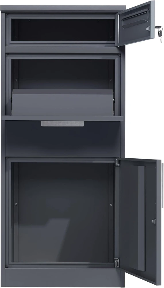 Zelsius Neptun pašto ir siuntų dėžė 186 l, antracito spalvos, PBK5