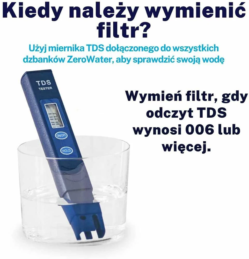 ZeroWater vandens dozatorius su 5 pakopų filtru, integruotu TDS matuokliu, 5,2 l talpa, ZD-022-RR