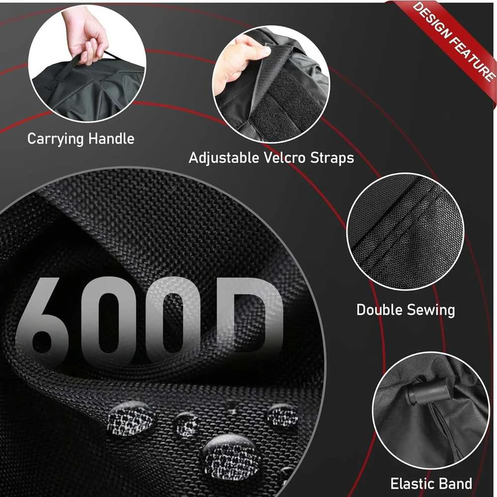 Zettum viso rato padangos apsauga, atspari vandeniui ir UV, 600D Oxford, TC-SG-TE-2231-4PC-BLK