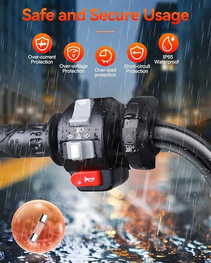 ZEXMTE USB lizdas motociklui