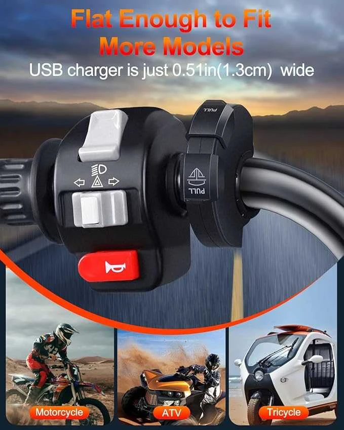 ZEXMTE USB lizdas motociklui