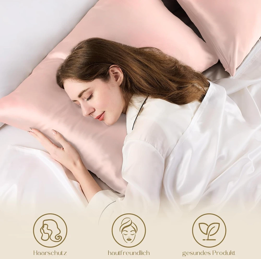 Zimasilk 100% natūralaus šilko dvipusė pagalvės užvalkalas 19 Momme 80x40 cm su užtrauktuku