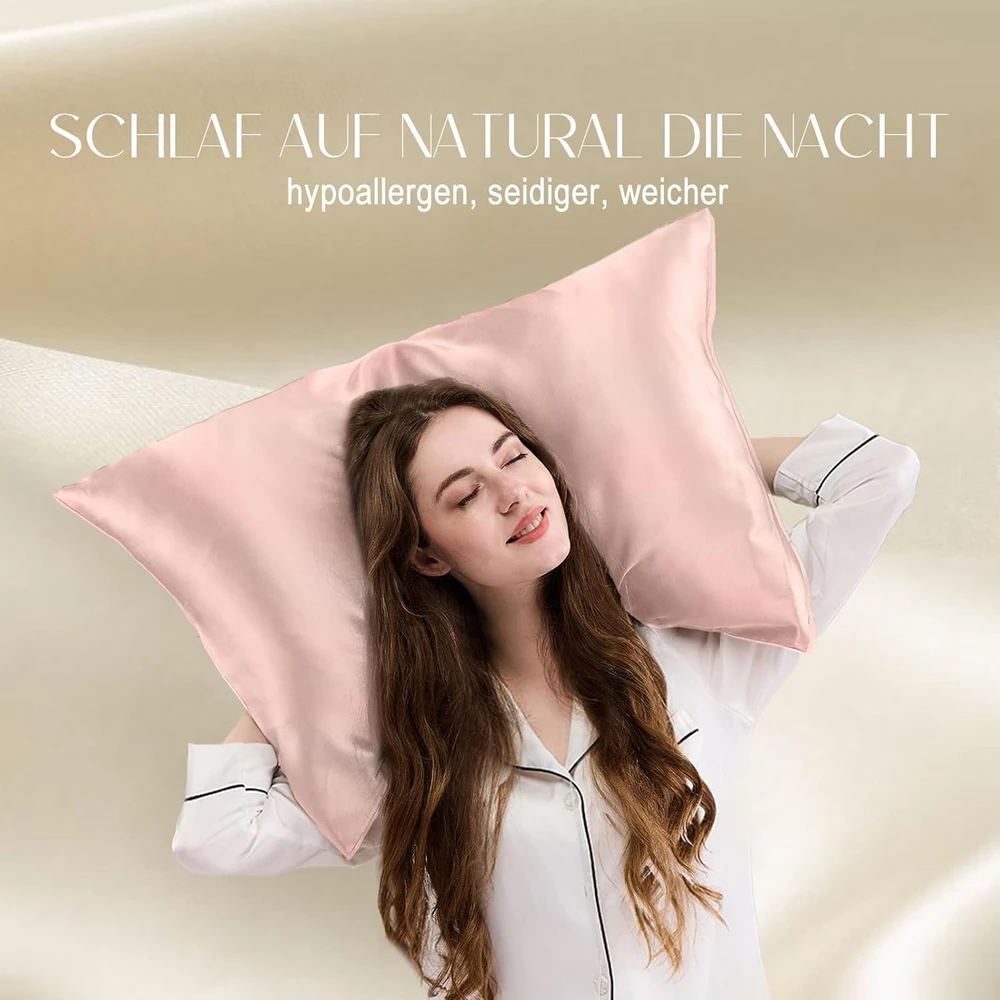 Zimasilk 100% natūralaus šilko dvipusė pagalvės užvalkalas 19 Momme 80x40 cm su užtrauktuku