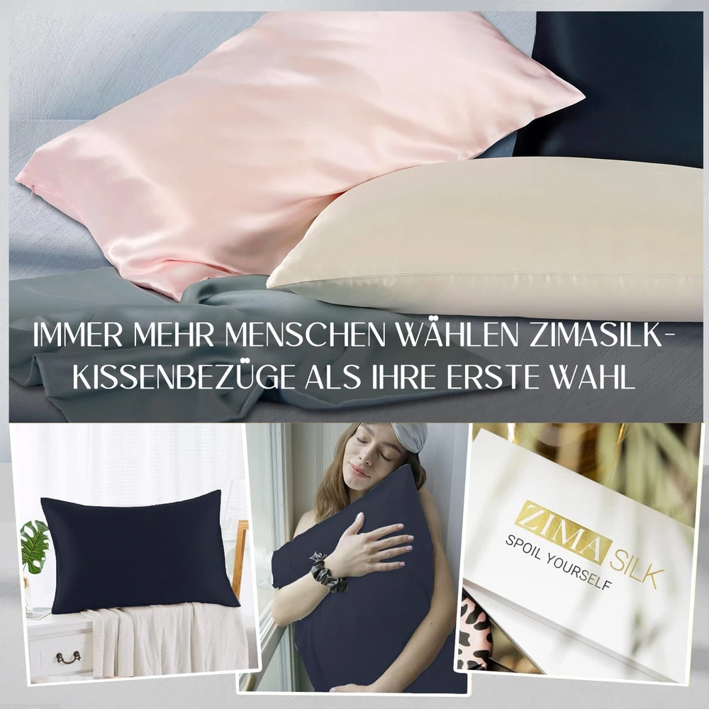Zimasilk šilkinė pagalvės užvalkalas 100% natūralaus šilko, 40x80 cm, 19 Momme, dvipusis