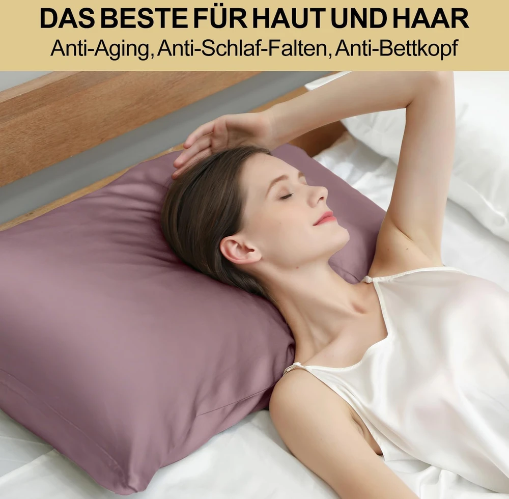 ZIMASILK šilkinis pagalvės užvalkalas 100% morvų šilkas 19 momme 80x80 cm su užtrauktuku, pilkai violetinis
