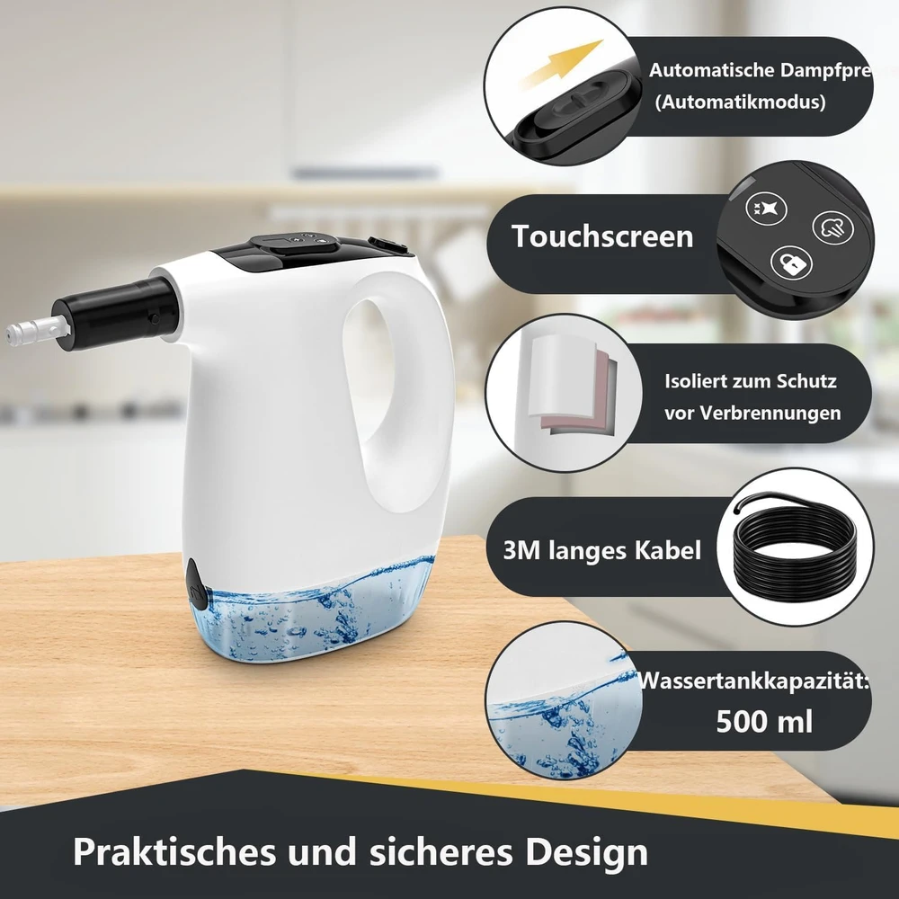 ZMURED rankinis garinis valytuvas 1000 W, 530 ml, modelis Zmured-hdr-530
