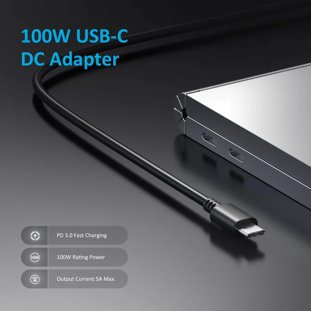 Zolt automobilinis USB-C įkroviklis 100 W 12–24 V nešiojamiesiems kompiuteriams ir telefonams
