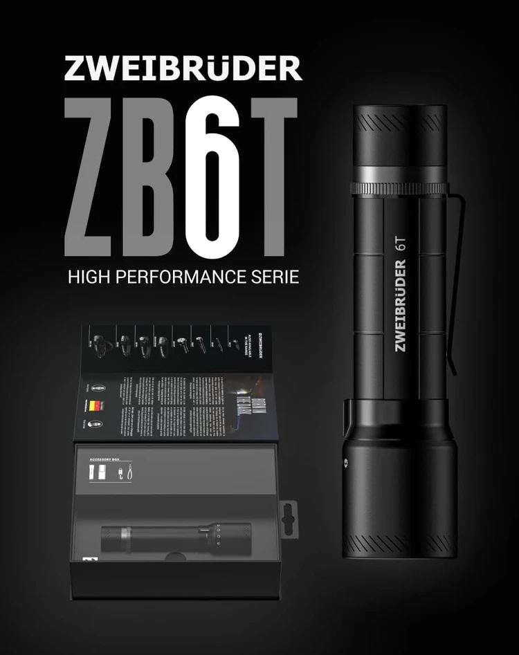 LED Lenser Zweibrüder LED žibintuvėlis 3000 lm, įkraunamas per USB-C, IP67, ZB-8406