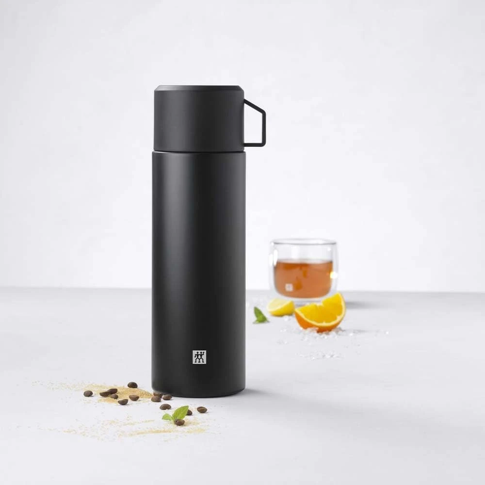 ZWILLING THERMO (39500-514-0) Thermo jug with a mug 1 liter Nerūdijantis plienas Juodas