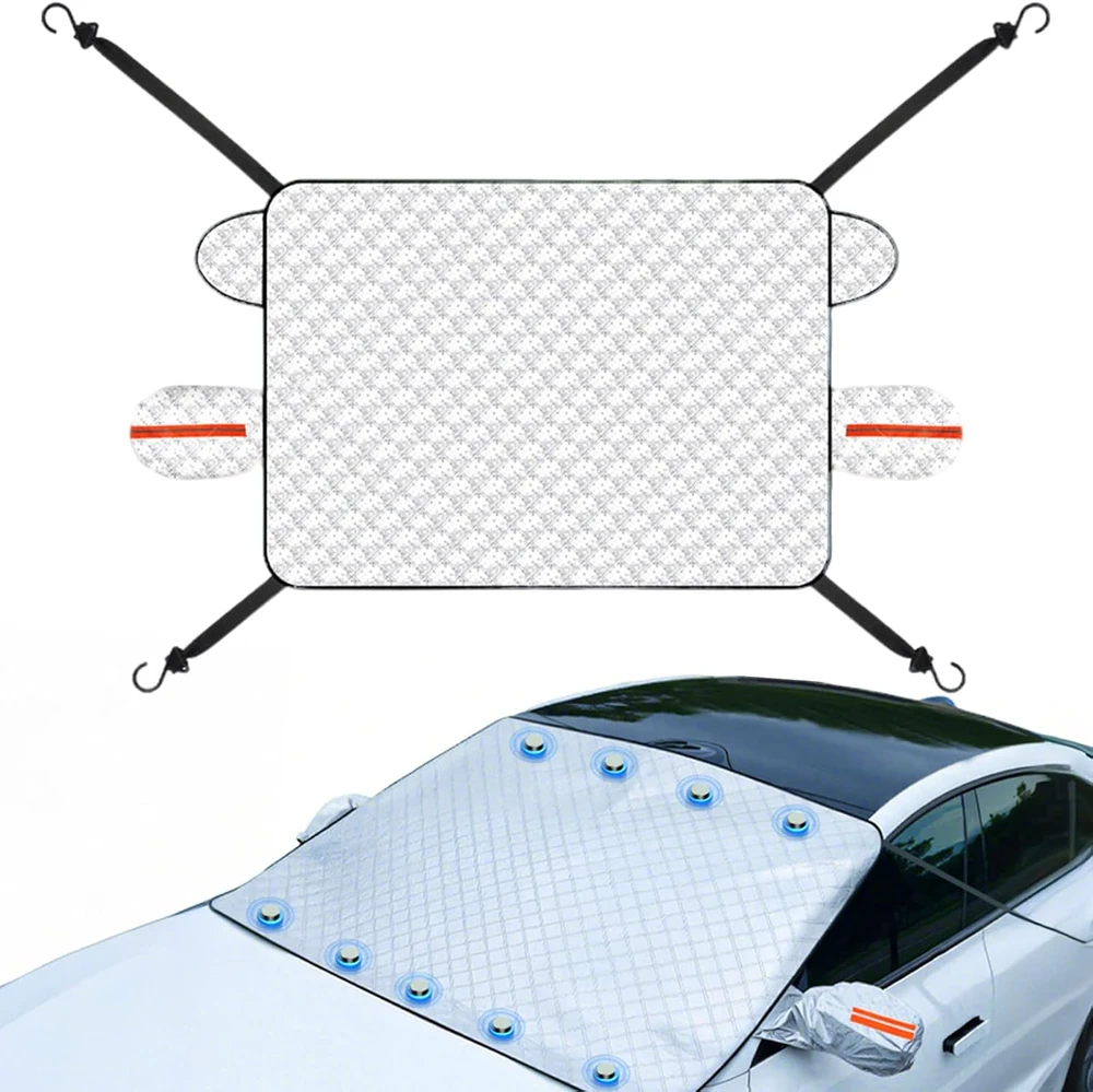 Zyluniy priekinio automobilio stiklo apsauga nuo sniego ir šalčio 160 × 116 cm