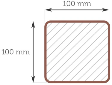 Klijuoti Eglės medienos konstrukciniai brusai 100x100x6000