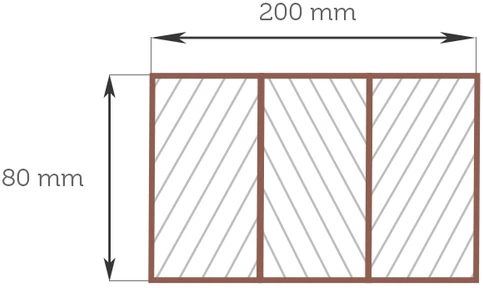 Klijuoti Maumedžio konstrukciniai brusai SOLID 80x200x3000