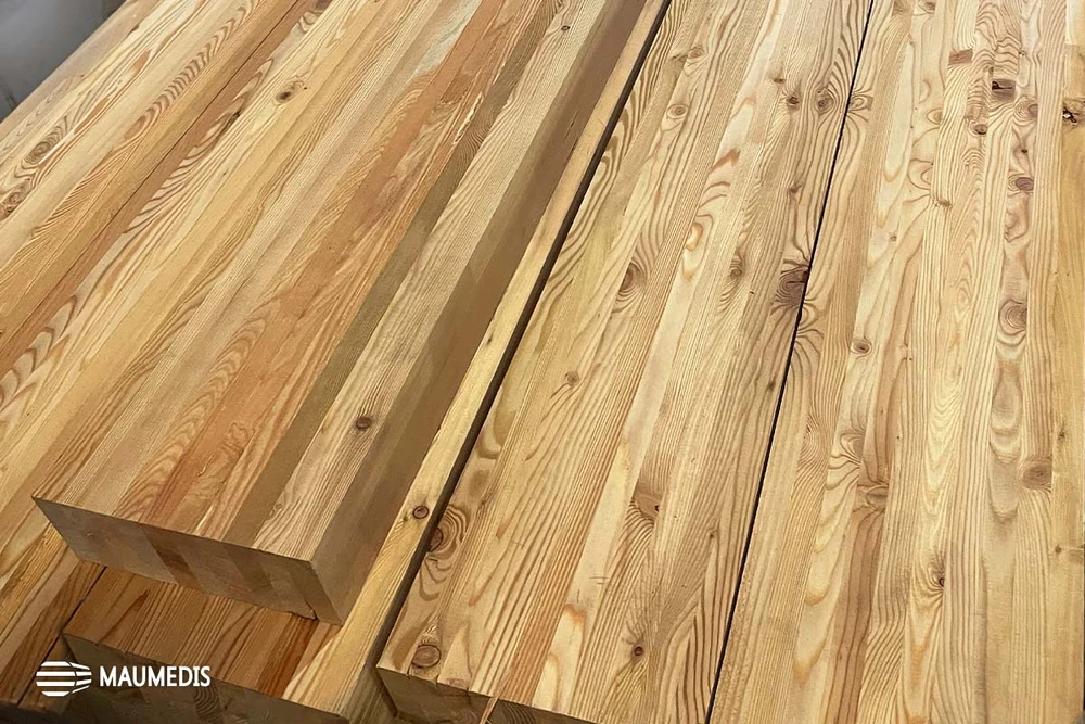 Klijuoti Maumedžio konstrukciniai brusai SOLID 80x200x3000