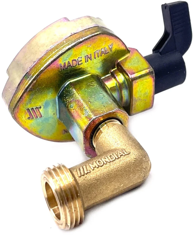 27 mm Clip-On dujų baliono adapteris 90° kampinis į 21,8 mm LH su apsaugine svirtimi